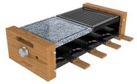 Merkloos Raclette grill - 2000 W - Gemengde grillplaat - 8 personen - Hout