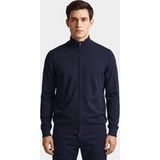 Profuomo Bleu marine fermeture éclair intégrale basique de luxe