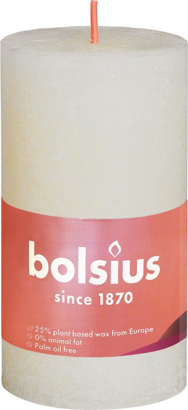 Bolsius Stompkaars Soft Pearl - Ø50 mm - 10 cm - Parelwit - 30 uur