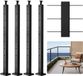 VEVOR Kabelleuningpalen, 4-Pack, 914 X 25,4 X 50,8 Mm, voorgeboorde Horizontale Gaten, Roestvrij Staal Sus304, Gebogen Horizontale Beugel, voor Leuning, Balustrade, Zwart