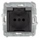 MINI-prise étanche avec/sans protection IP44, avec couvercles, trappe de détecteur de fumée, gris mat, modèle 27MGPB-1zdp