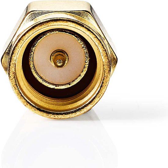 Nedis SMA-Adapter - SMA Female Omgekeerde Polariteit - SMA Male - Verguld - 50 Ohm - Recht - PVC - Goud - 2 Stuks - Doos