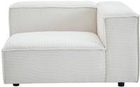 Vente-unique Fauteuil d'angle droit en velours côtelé beige RUZOLO