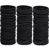 Haarelastiekjes Black High-Quality Hair Ties for Women, Extra Thick, Pain-Free and Hair-Friendly, for Thick and Thin Hair, Men and Children, Scrunchies (Metal-Free, Black)