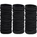 Haarelastiekjes Black High-Quality Hair Ties for Women, Extra Thick, Pain-Free and Hair-Friendly, for Thick and Thin Hair, Men and Children, Scrunchies (Metal-Free, Black)