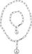Urban Classics Y Chain Peace Pendant Ketting en armband set - Zilverkleurig