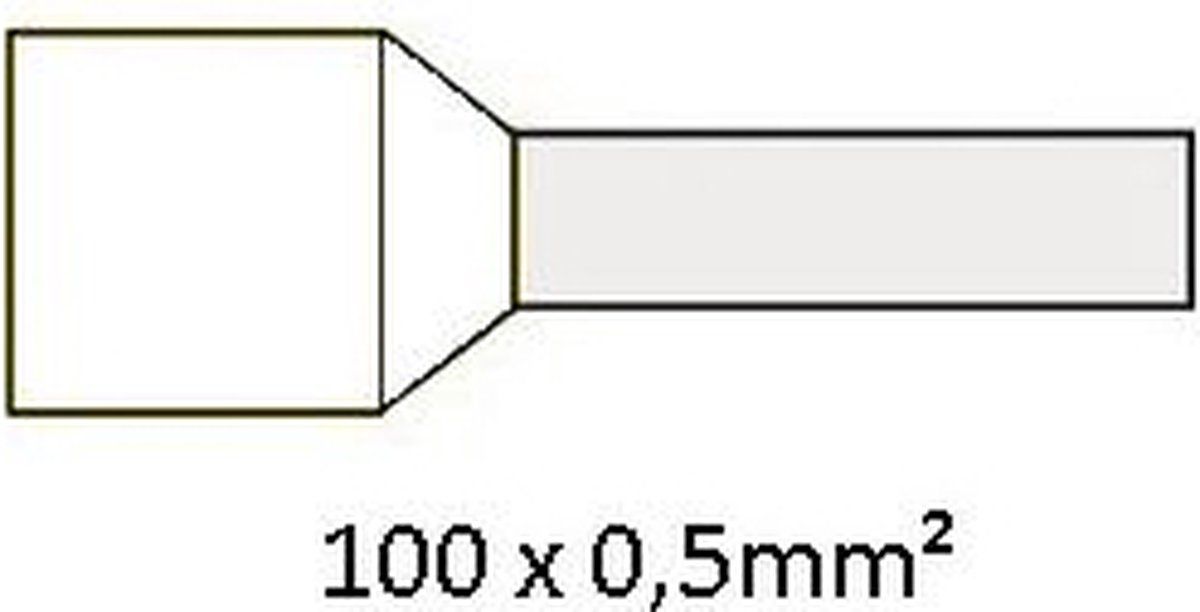 Cimco 18 2312 Adereindhulzen 0.50 mm² Deels geïsoleerd Wit 100 stuk(s)