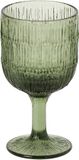 J-Line Wijnglas - glas - groen - set van 6