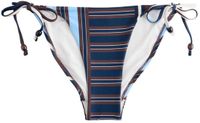 Next Dames Bikinislip met strik opzij Blauw Gestreept Polyamide Maat 40