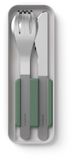 Monbento Slim Box Bestekset to go - RVS - Groen