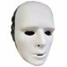 Merkloos Grimeer maskers - 30x - wit - kunststof - met elastiekje - Zelf beschilderen - gezichtsmaskers