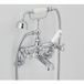 Hudson Reed Elizabeth Mélangeur Bain Douche Mural Rétro Chromé & Blanc Commandes Croisillons