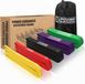 Merkloos Pull-up weerstandsbanden set van 4 stuks met opbergtas voor krachttraining en fitness