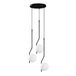 Opviq Elegante zwarte kroonluchter, metalen body, verstelbare hoogte 65-110 cm, diameter 15 cm, 3 x E14 Max 40W, perfect voor moderne woonruimtes, IP20 rated