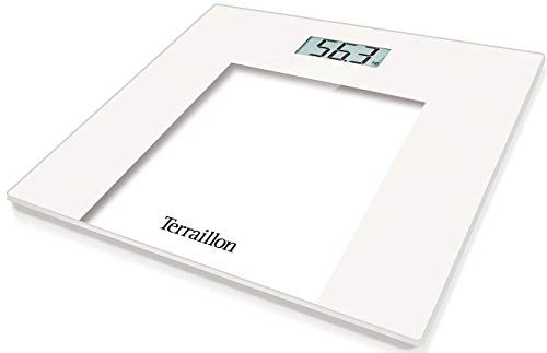 Terraillion Slanke Digitale Badkamer Weegschaal Glas & Witte Border Compact 150KG