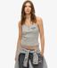 Superdry Athletic Essentials Débardeur boutonnée brodé Gris Taille : 42