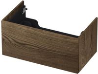 INK - Onderkast 1 Lade Push 2 Open - Massief Eiken Charcoal - 800x450x376 Mm