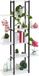 Merkloos plantenstandaard binnen - 6 etages - 150x78x 24 cm - staal - mdf - zwart-wit