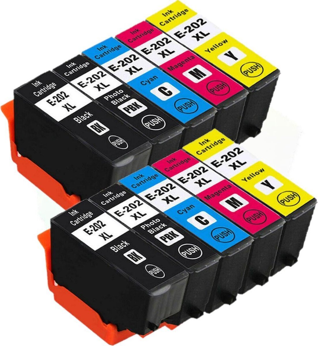 InktDL Compatible inkt cartridges voor Epson 202 / 202XL | Multipack van 10 cartridges voor Expression Premium XP-6000, XP-6005, XP-6100 en XP-6105