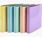 Exacompta Aquarel ringmap A4 gecoat karton 4 D-ringen 4 cm rug geassorteerde kleuren 10 stuks