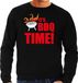 Bellatio Decorations BBQ time barbecue sweater zwart - cadeau trui voor heren - verjaardag / vaderdag kado L