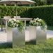 Maison Exclusive - Lot de 2 pots de jardin, argenté, 30 x 30 x 40 cm