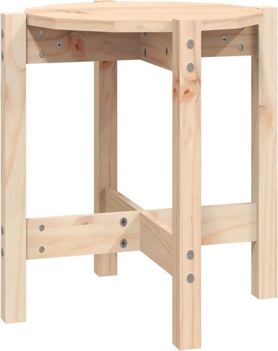 vidaXL Salontafel Ø 42,5x45 cm massief grenenhout