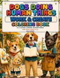 Dogs Doing Human Things: Work & Create Coloring Book