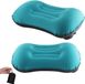 Unyqoos® set de 2 coussins de camping gonflables, ultralégers, ergonomiques, compressibles, antidérapants, bleus