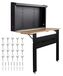 Banc de travail mural pliable, 120,5 x 82,5 x 162 cm, capacité de charge 200 kg, avec panneau perforé