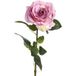 Rose artificielle Violine H 75 cm tête superbe de 12 cm 4 feuilles - Couleur : lavande
