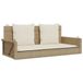 VidaXL Rotan Tuinbank, Crème, Rotan, Staal