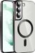 Techsuit Luxury Crystal Back Cover hoesje met MagSafe voor Samsung Galaxy S21 - Transparant/Zwart