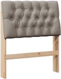 vidaXL - Gestoffeerd hoofdbord - Taupe - 80 cm - Massief grenenhout
