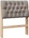 vidaXL - Gestoffeerd hoofdbord - Taupe - 80 cm - Massief grenenhout