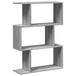 VidaXL Kamerscherm / Boekenkast 4-laags 70x24x129 cm Hout Grijs Sonoma