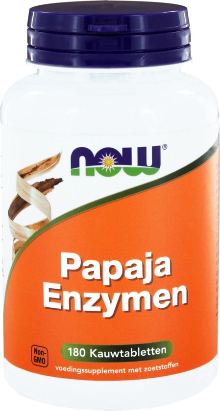 NOW Papaja Enzymen Kauwtabletten 180st