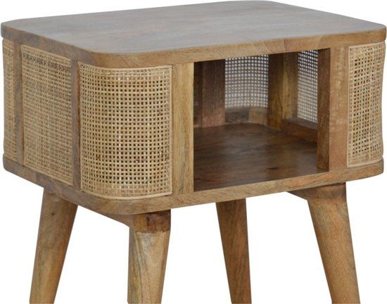 Artisan Nachtkastje - Hardhout - Ratan - Bruin - Landelijk