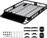 Happiq Barres de toit Deluxe - Noir - Acier - 1630x990x152 mm - 100 kg