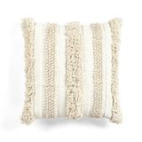 Lush Decor Wilbur housse de coussin décorative en coton, 50 x 50 cm, ivoire