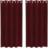 vidaXL Gordijnen 2 st wijnrood 140 x 175 cm fluweel