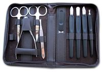 Clauss Manicure etui, donkerbruin