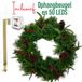Meisterhome Couronne de Noël : 50 cm Pur plaisir de Noël - Incluant un crochet de suspension gratuit et 50 lumières LED gratuites