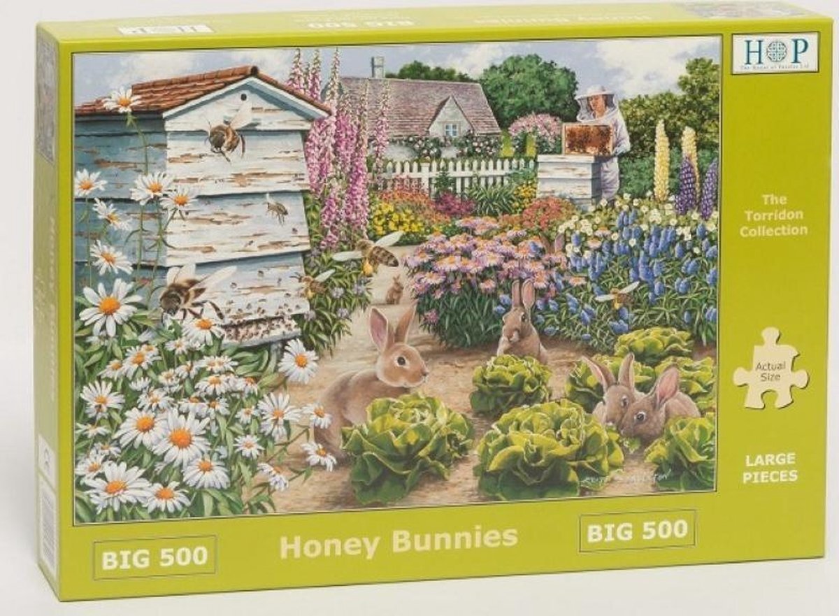 House Of Puzzles Legpuzzel - XL 500 Grote Stukken - Honey Bunnies - House Of Puzzels