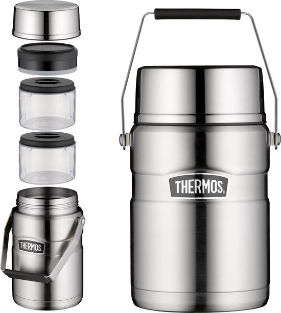 Thermos King Voedseldrager Rvs Mat 1,2ld14,8xh22,3cm 12uur Warm 24 Uur Koud