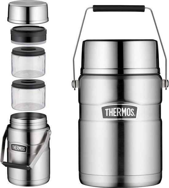 Thermos Stainless King Food Carrier - 1.2L - Stainless Steel Mat