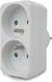 Velamp ADAT-FR-1-2 prises de courant avec terre - 2 sorties - 16 A - Blanc