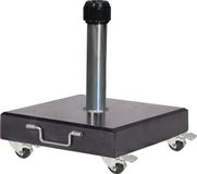Platinum Sun & Shade Rome Parasolvoet Graniet Zwart Gepolijst 40kg met Zwenkwielen