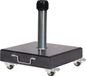 Platinum Sun & Shade Rome Parasolvoet Graniet Zwart Gepolijst 40kg met Zwenkwielen