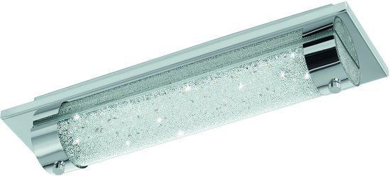 EGLO Tolorico Plafondlamp - 1100 lumen - 4000K - Chroom, Transparant